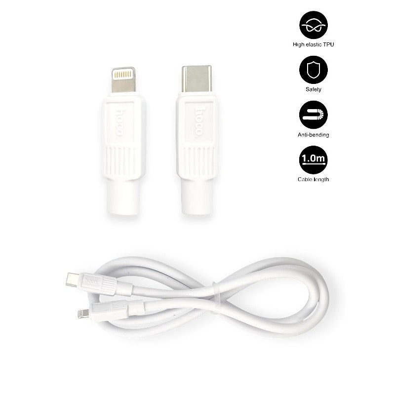 Hoco X84 - Type C To iPhone, Charging Cable, 1 m Cable, White - Image 2
