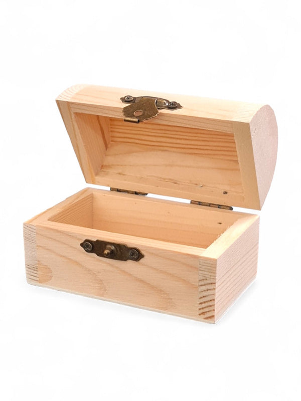 Wooden Chest Craft Box ±9×6×5 cm - Image 2