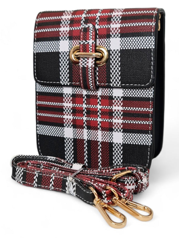 Ladies Bag - Red And White, Strap Included, ±18×13 cm - Image 2