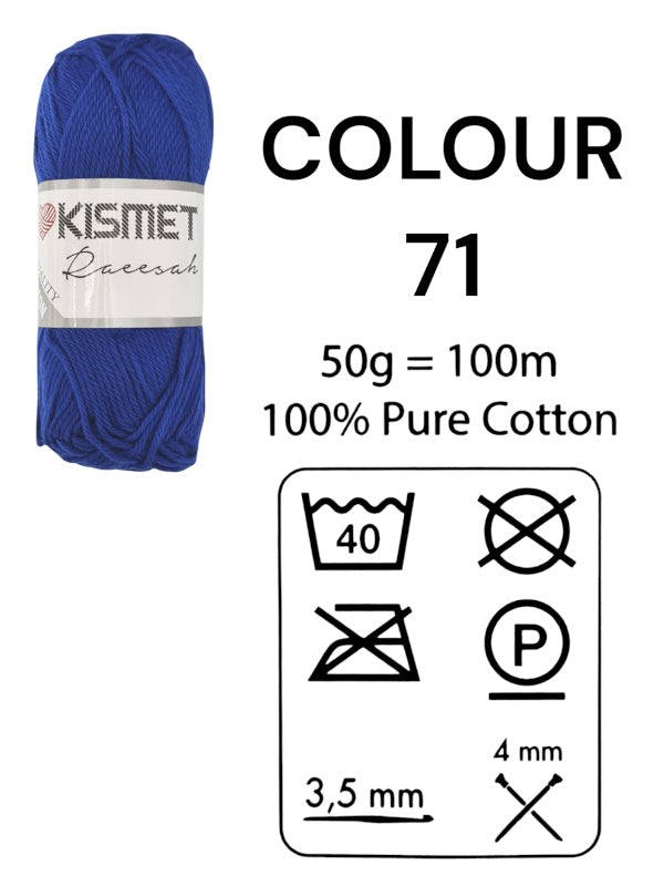 Kismet Raeesah - 100% Pure Cotton, 50 g/100 m, Colour 71 - Image 2