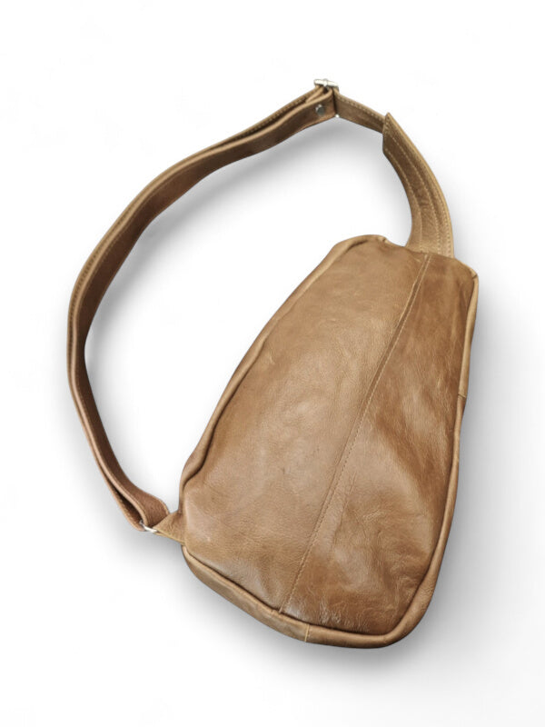 Leather Shoulder BAG - TAN - ±36×22×4 Cm - Image 2