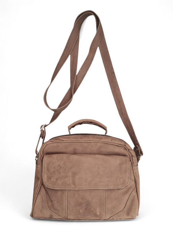 Leather BAG - LIGHT BROWN - ±21×27.5×11 Cm - Image 2