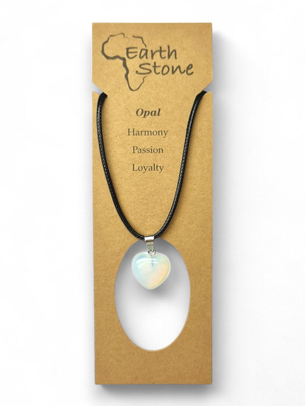 Earth Stone Beads - Heart, Opal - Image 2