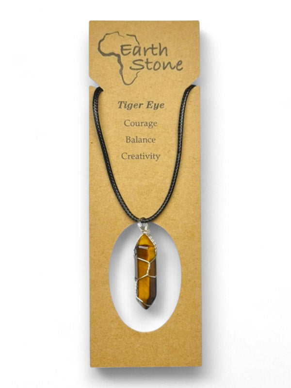 Earth Stone Beads - Wired Drop, Tiger Eye - Image 2