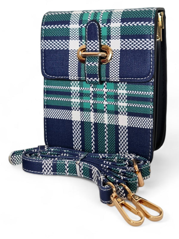Ladies Bag - Blue And Green, Strap Included, ±18×13.5 cm - Image 2