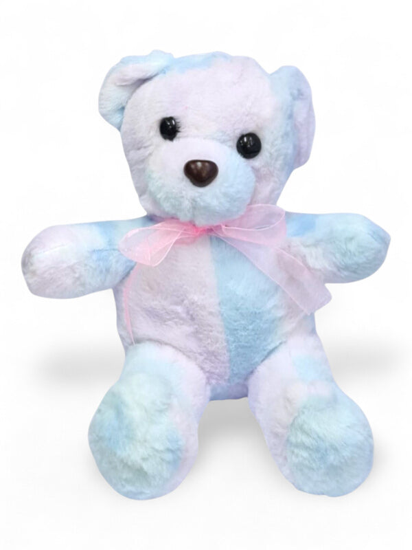 Kids Soft Toy - Teddy Bear, Blue And Purple, ±30×23 cm - Image 2