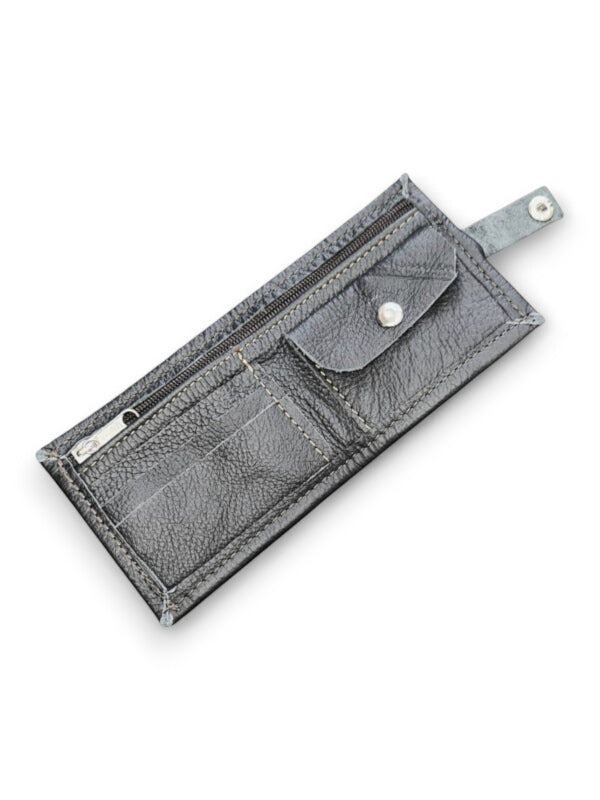 Leather GENTS Wallet - BLACK - ±10×21 Cm - Image 2