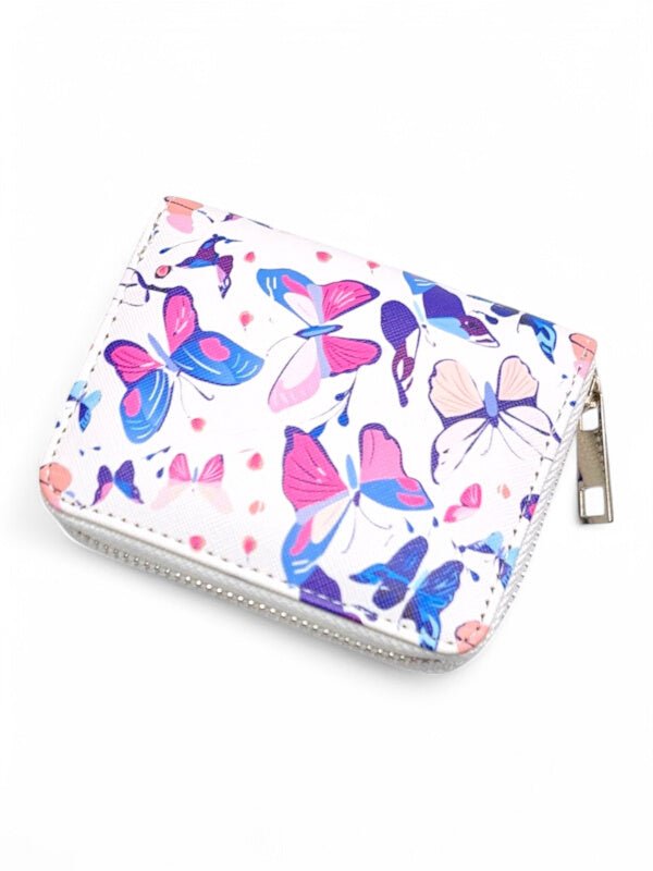 Wallet - Butterflies - WHITE - CAN HOLD CASH AND CARDS - ±9×11×2.5 Cm - Image 2