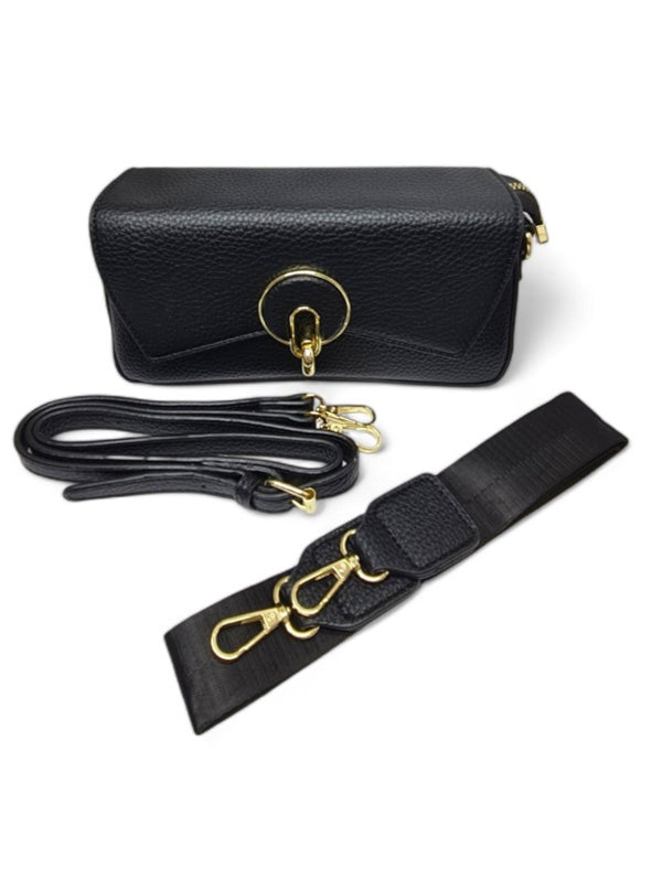 Ladies Bag - Black, Straps Included, ±13×24 cm - Image 2