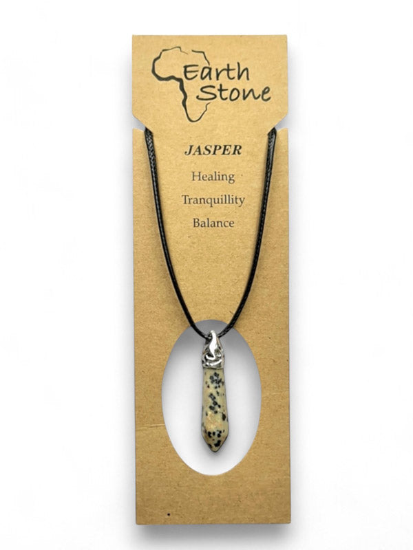 Earth Stone Beads - Hexagon Drop, Jasper - Image 2