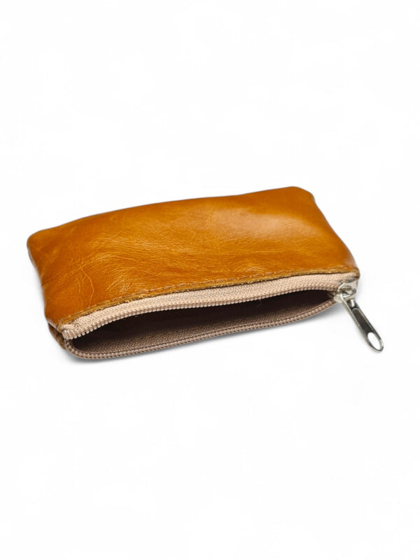 Leather PURSE - LARGE - TAN - ±9×13 Cm - Image 2