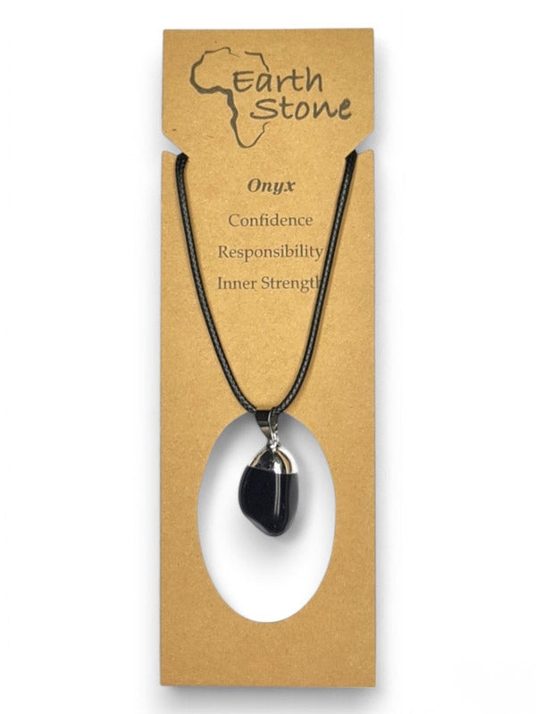 Earth Stone Beads - Capped Stone, Onyx - Image 2