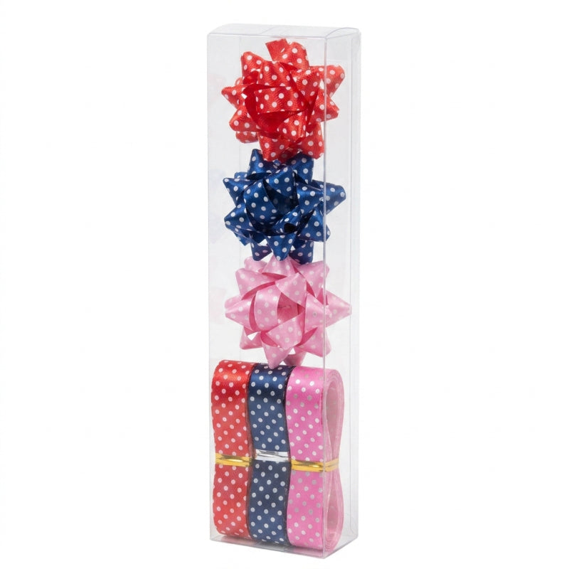 Gift Bows (5 cm) & Ribbon (1.5 cm x 3 m) Set - Image 2