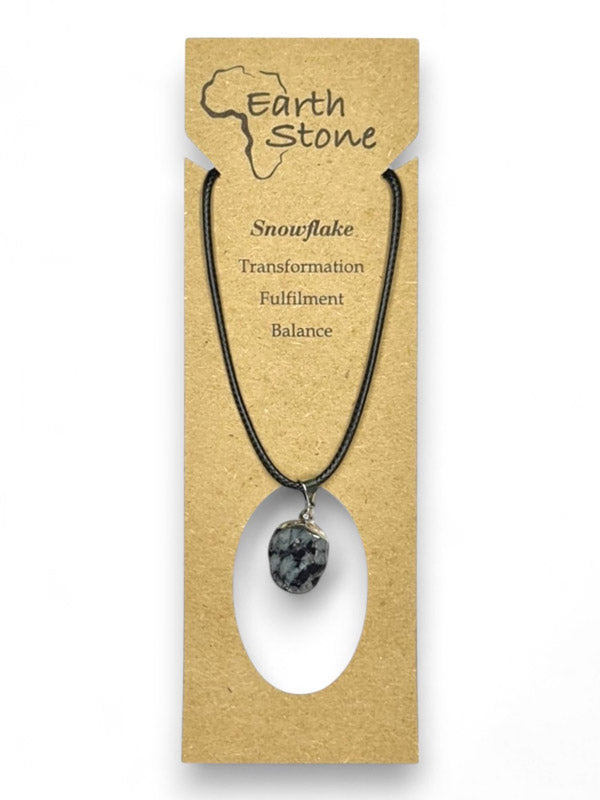 Earth Stone Beads - Capped Stone, Snowflake - Image 2