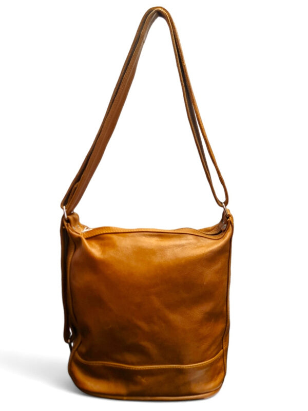 Leather Shopper BAG - TAN - ±28×25×20 Cm - Image 2