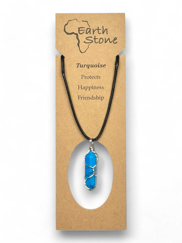 Earth Stone Beads - Wired Drop, Turquoise - Image 2