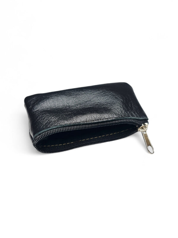 Leather PURSE - LARGE - BLACK - ±9×13 Cm - Image 2