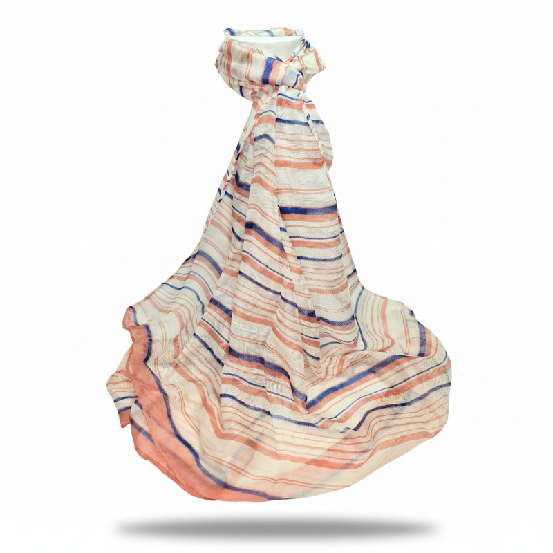 Scarf Multi Stripe - Pink, +/ - 180x90 cm - Image 2