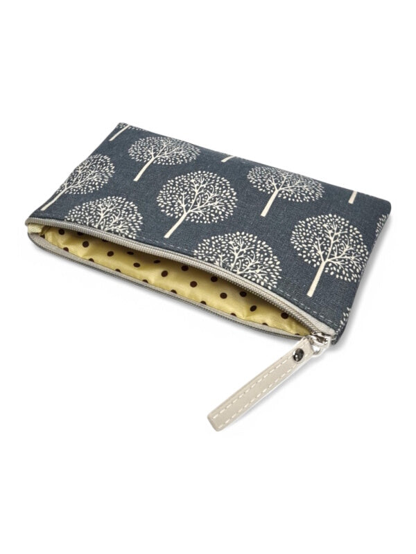 Cosmetic BAG - DARK GREY - TREES - ±13.5×22×1 Cm - Image 2