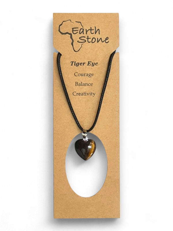 Earth Stone Beads - Heart, Tiger Eye - Image 2