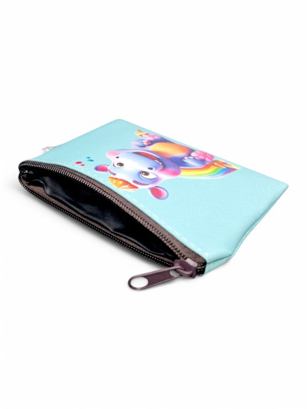 Cosmetic BAG - SMALL - BLUE - BABY HIPPO - ±10×14×1 Cm - Image 2