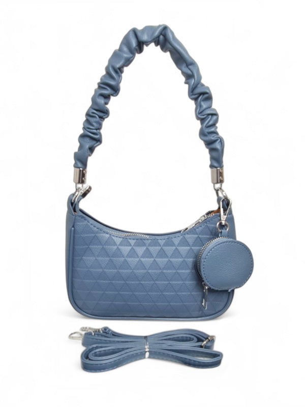 Ladies Bag - Steel Blue, Strap Included, ±17×23×6 cm - Image 2