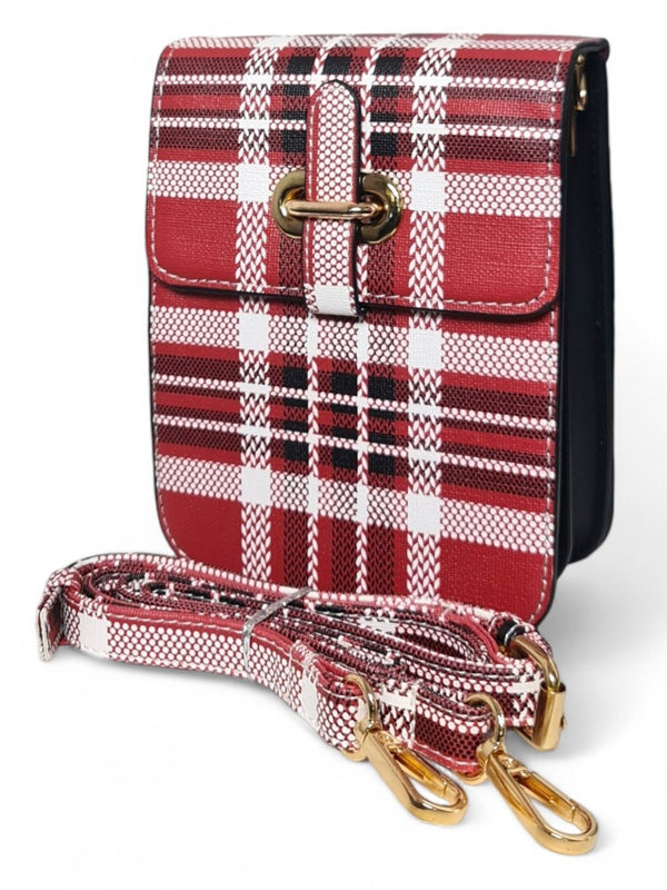 Ladies Bag - Red And White, Strap Included, ±18×13 cm - Image 2