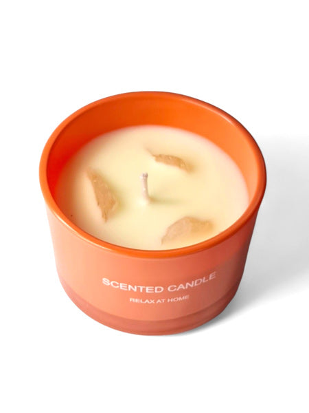 Scented Candle With Crystals - Orange, Tropical Orchards - Image 2
