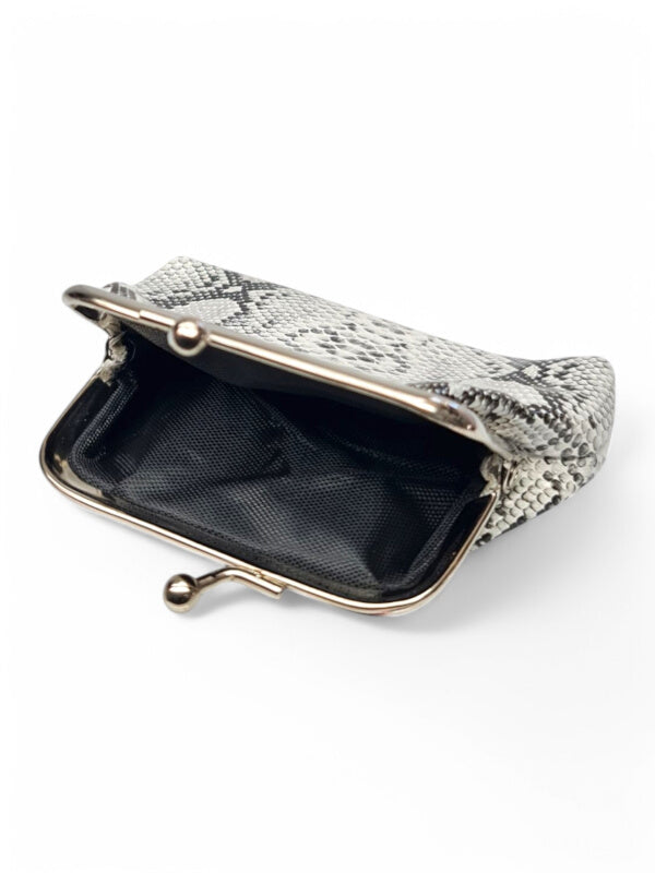 PURSE - WHITE - SNAKE SKIN - ±7.5×9.5×2 Cm - Image 2