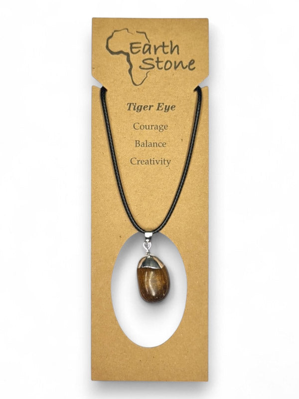 Earth Stone Beads - Capped Stone, Tiger Eye - Image 2