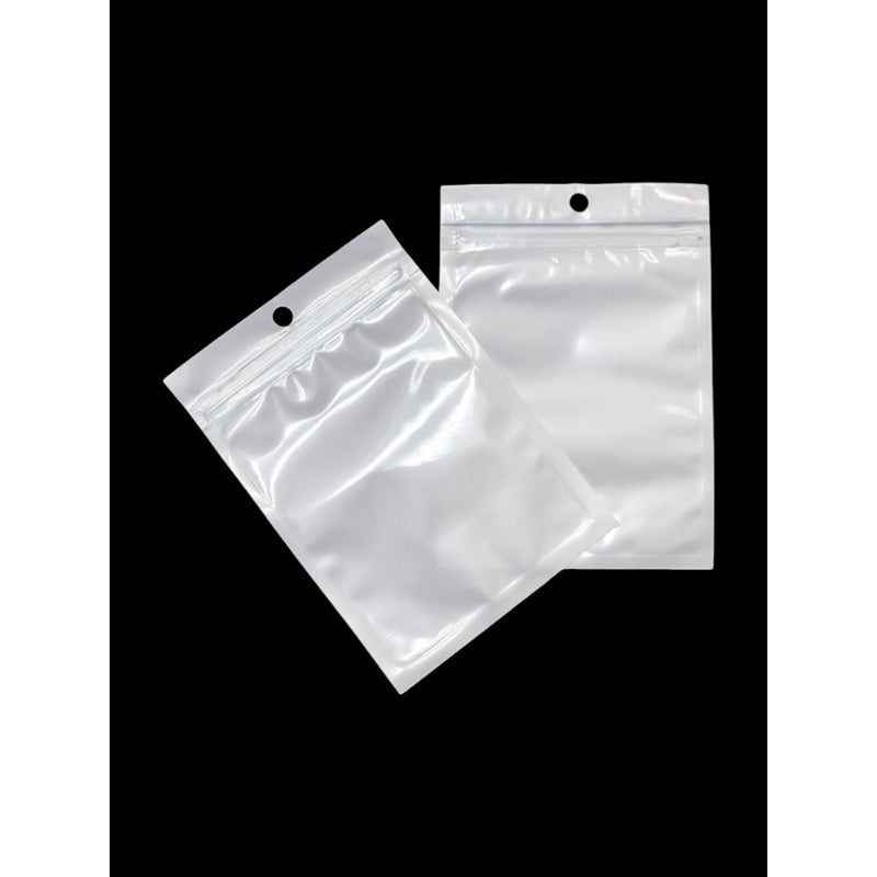 PET Ziplock BAG - Transparent FRONT AND WHITE BACK ±10.5×15 Cm ±50-Piece - Image 2