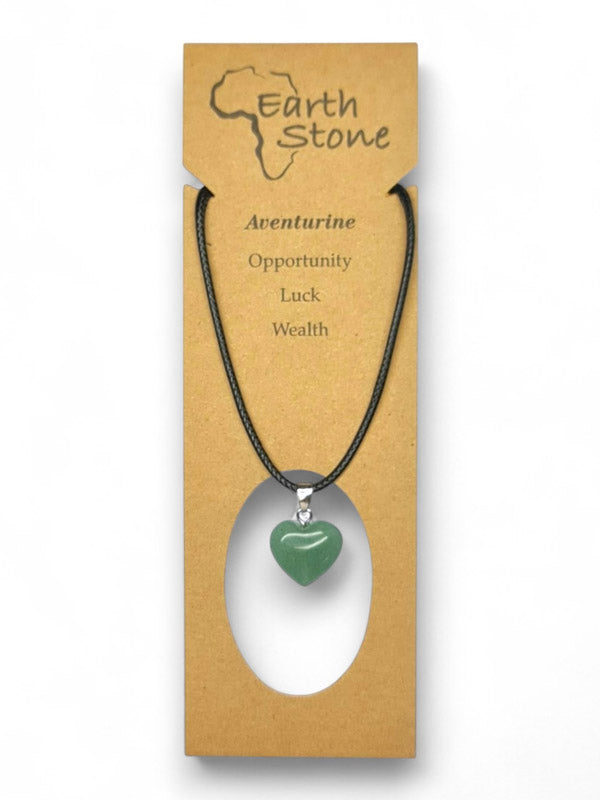 Earth Stone Beads - Heart, Aventurine - Image 2
