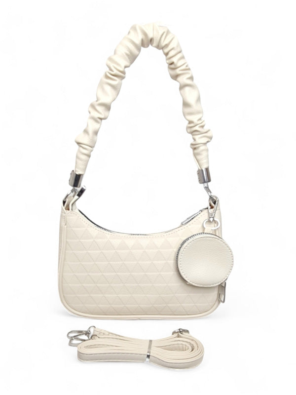 Ladies Bag - Cream, Strap Included, ±17×23×6 cm - Image 2
