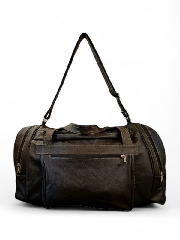 Leather Luggage BAG - LARGE - DARK BROWN - ±H28×L55×W28 Cm - Image 2
