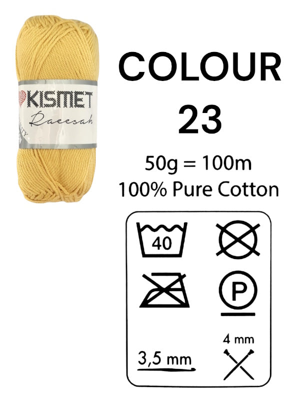 Kismet Raeesah - 100% Pure Cotton, 50 g/100 m, Colour 23 - Image 2