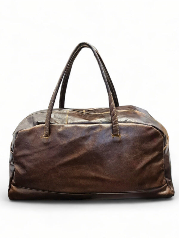 Leather Doctor's Bag/luggage BAG - DARK BROWN - ±50×18×20 Cm - Image 2
