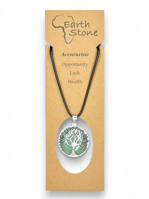 Earth Stone Beads - Tree Of Life, Round, Aventurine - Image 2