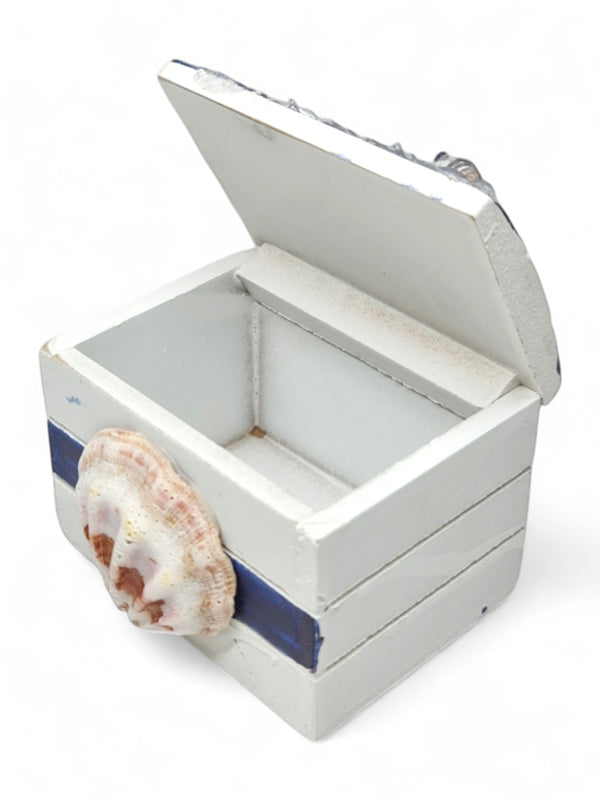 Nautical Treasure Box - White And Blue ±7.5×5.5×5.5 cm - Image 2