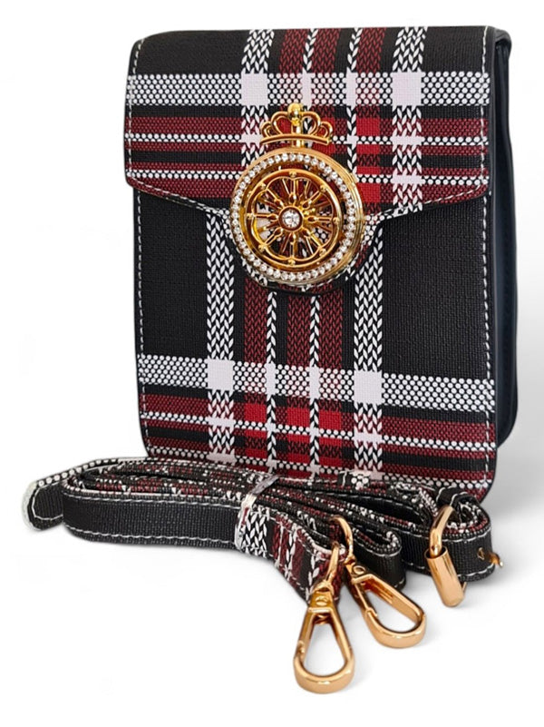 Ladies Bag - Red And Black, Strap Included, ±18×13.5 cm - Image 2