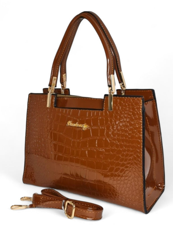 Ladies Bag - Brown, Strap Included, ±21×29 cm - Image 2