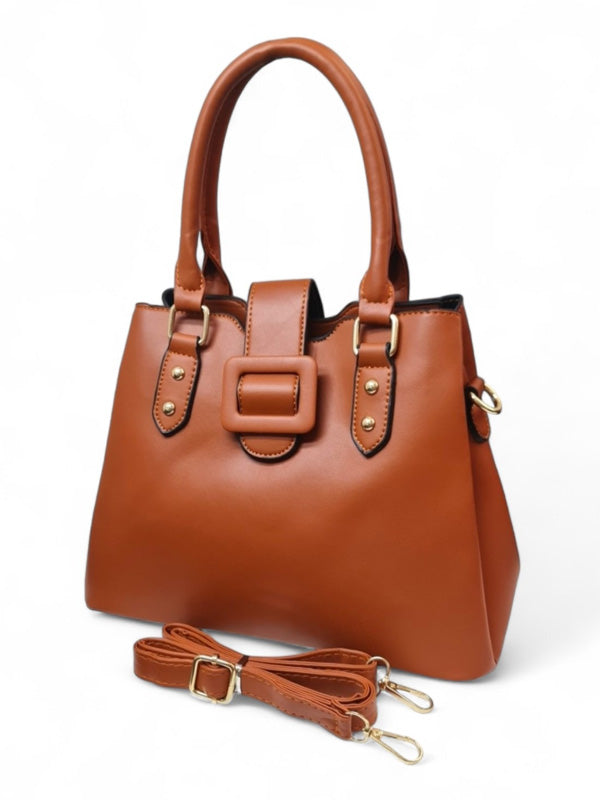 Ladies Bag - Tan, Strap Included, ±21×29 cm - Image 2