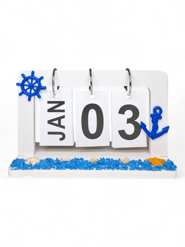 Nautical Calendar Frame - White ±20×12×8.5 cm - Image 2
