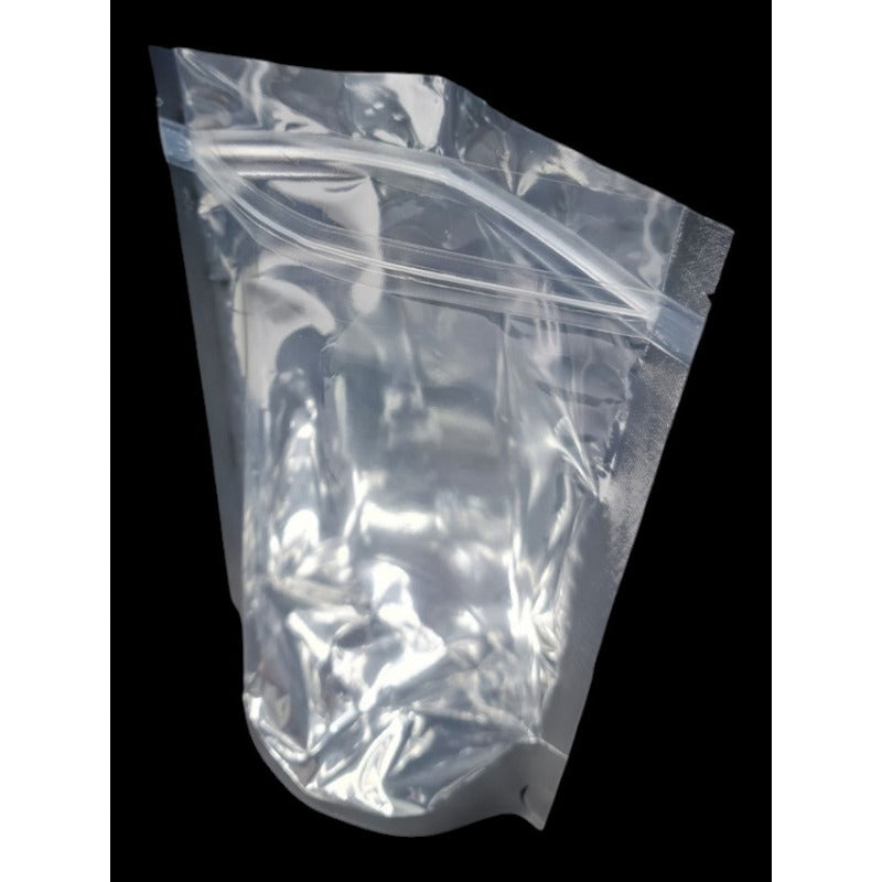 Pet+cpp Ziplock WITH Gusset - Silver ±15×22 Cm - Thickness 140 Microns ±50-Piece - Image 2