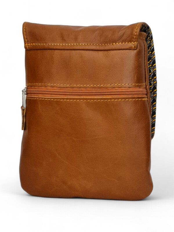 Leather SLING BAG - TAN ±24×20×1.5 Cm - Image 2