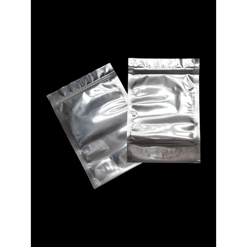 Pet+cpp Ziplock WITH Gusset - Silver ±15×22 Cm - Thickness 140 Microns ±50-Piece - Image 4