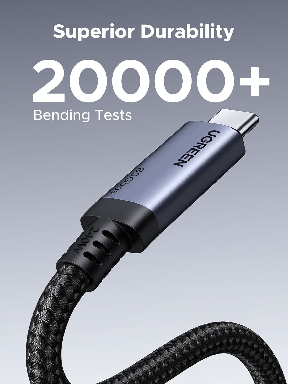 Ugreen USB4 Gen4 240W USB-C to USB-C Cable (Black) - alternate product view 2