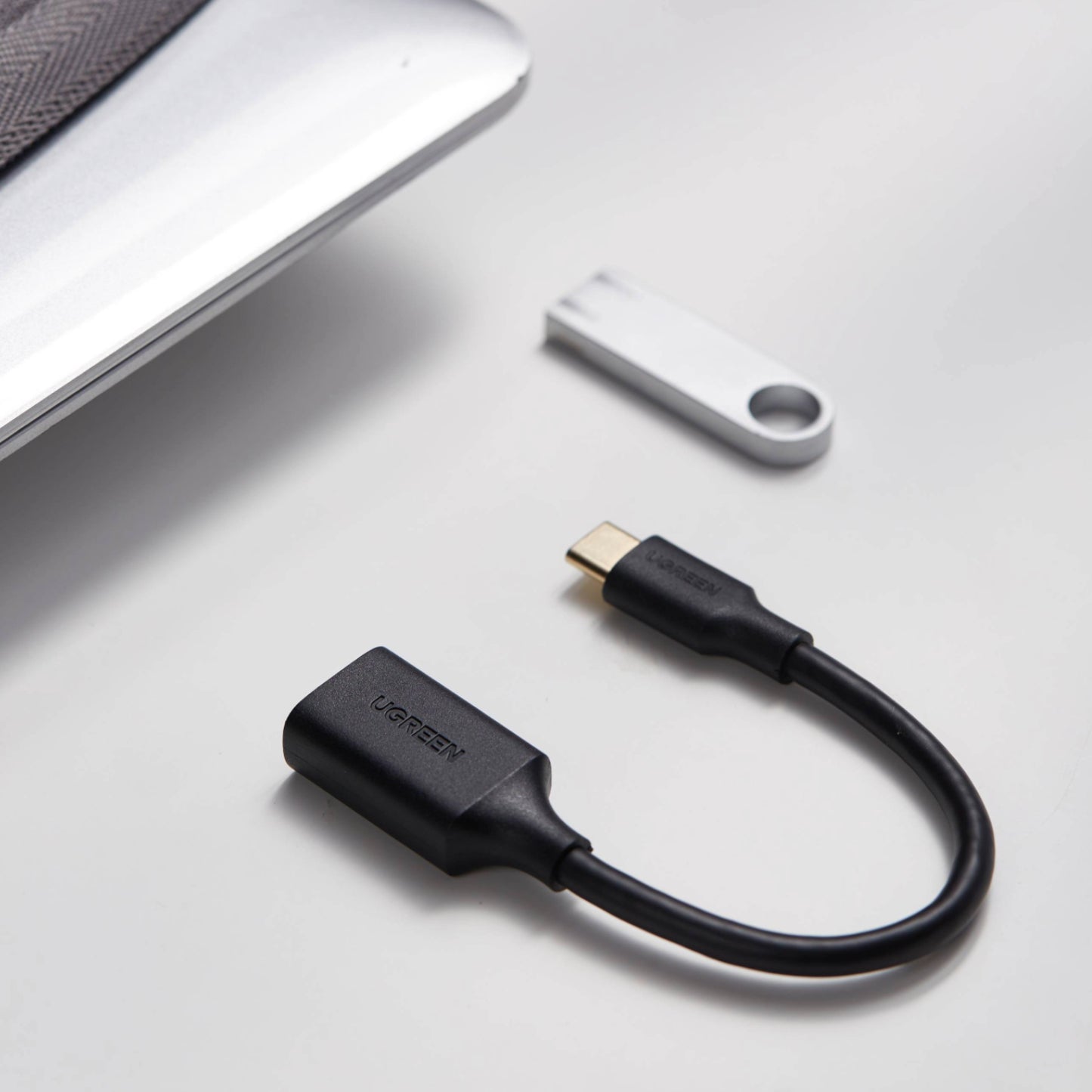 Ugreen Type-C to USB-A Adapter (Male to Female, 15cm)– Black - alternate product view 3