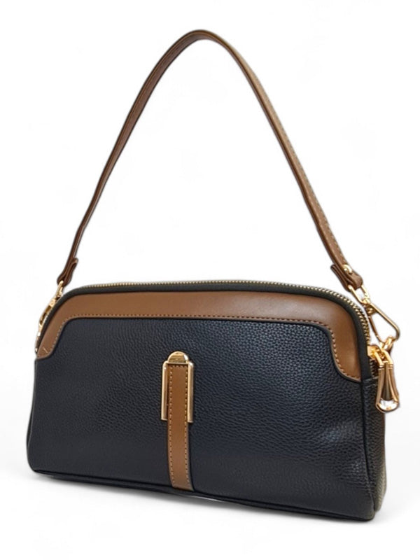 Ladies BAG - BLACK - Straps Included - ±17×26 Cm