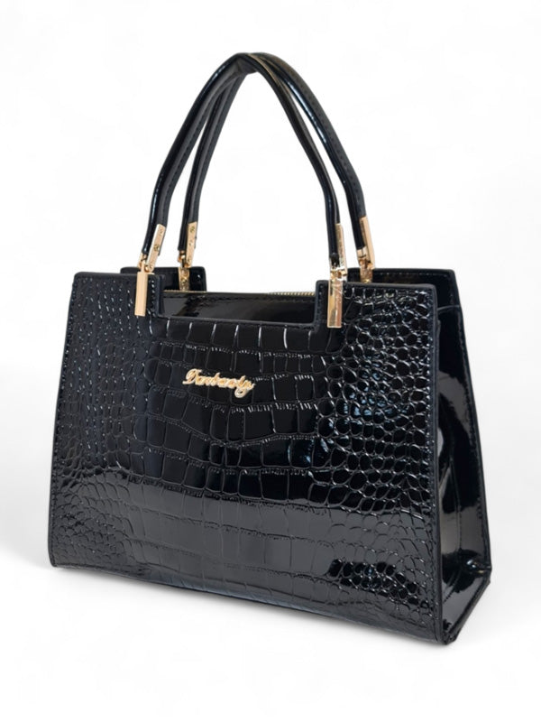 Ladies BAG - BLACK - STRAP Included - ±21×29 Cm