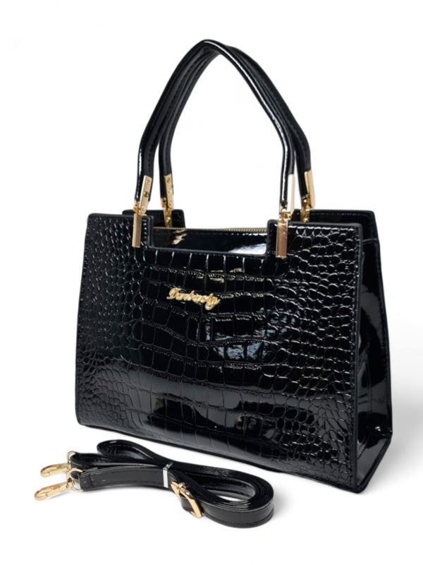 Ladies BAG - BLACK - STRAP Included - ±21×29 Cm - Image 2